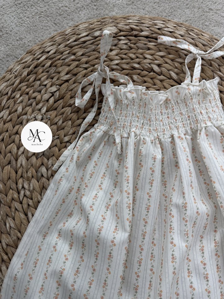Mac - Korean Baby Fashion - #babyootd - Flower Smock One-piece