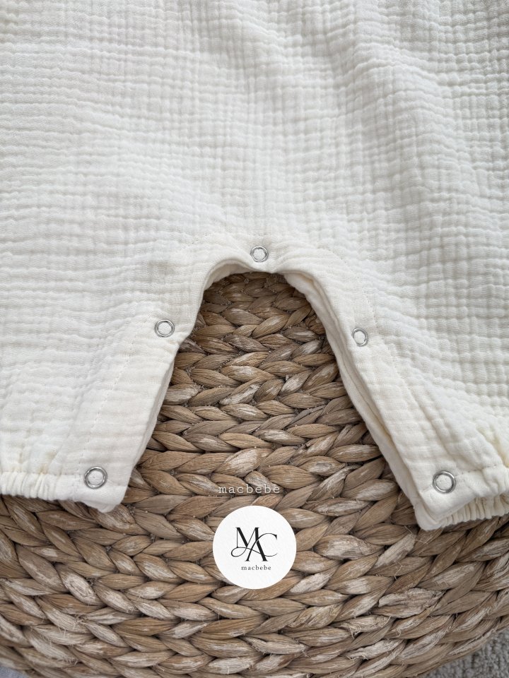 Mac - Korean Baby Fashion - #babyootd - Back Button Yoru All-in-One (Plain) - 5