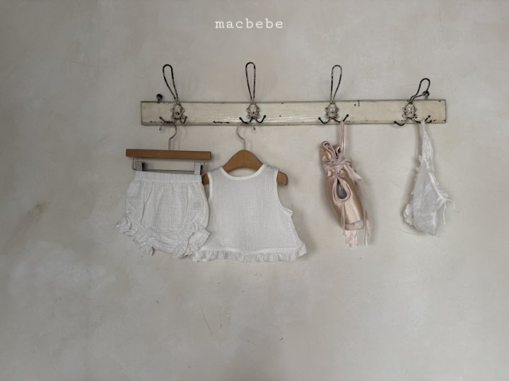 Mac - Korean Baby Fashion - #babyoutfit - Yoru Back Slit Sleeveless Set - 8