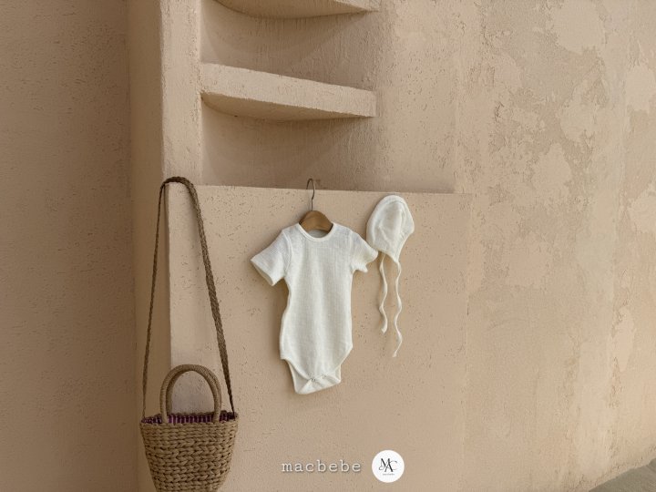 Mac - Korean Baby Fashion - #babyoutfit - Daily Rib Suit (Bonnet Set) - 3