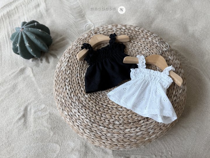 Mac - Korean Baby Fashion - #babyoutfit - Punching Flower Top Bottom Set - 10