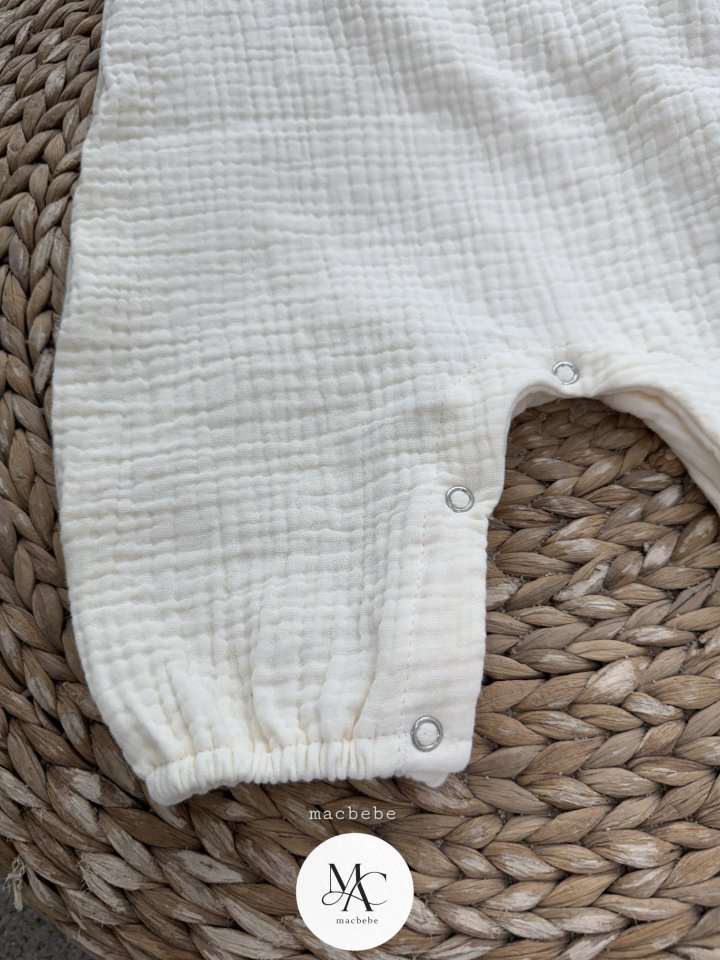 Mac - Korean Baby Fashion - #babyoutfit - Back Button Yoru All-in-One (Plain) - 6