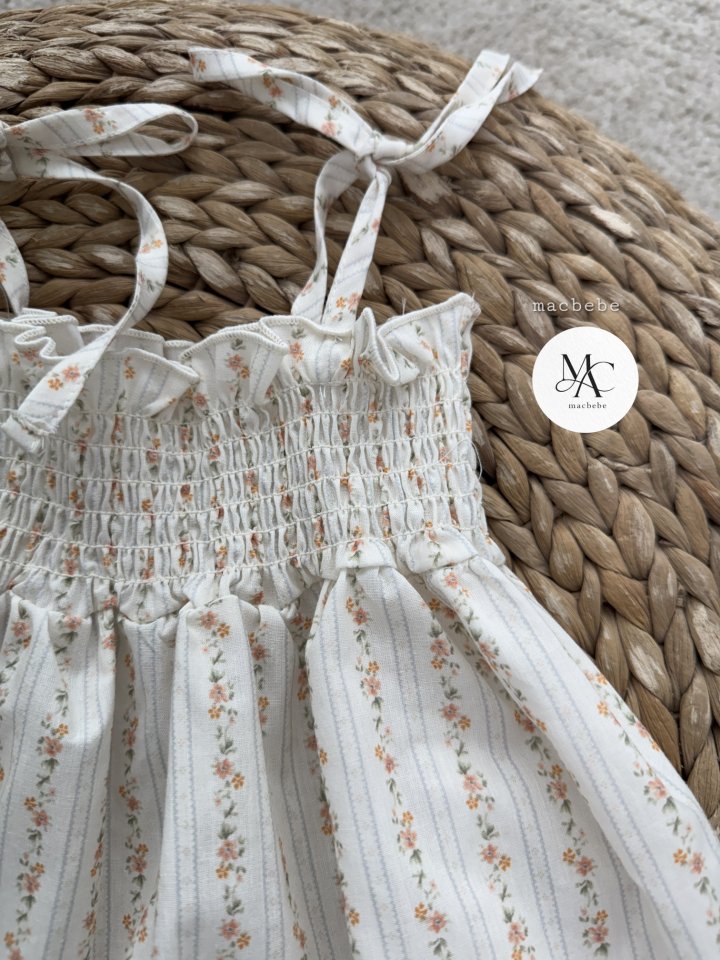 Mac - Korean Baby Fashion - #babyoutfit - Flower Smock One-piece - 4