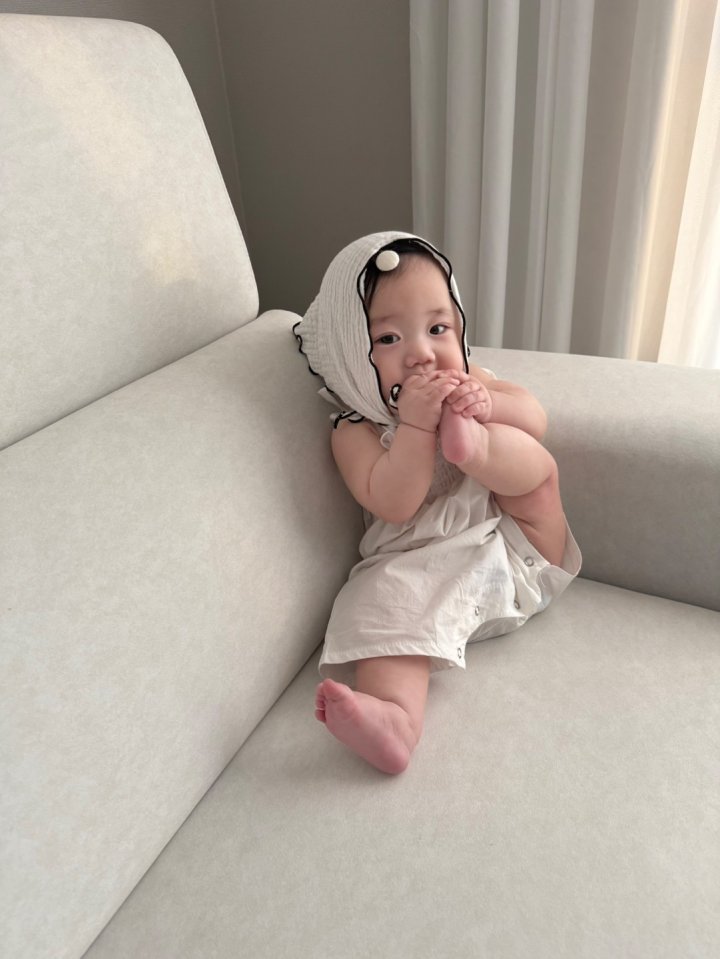 Mac - Korean Baby Fashion - #onlinebabyboutique - Cotton Smock Suit (Plain) - 12