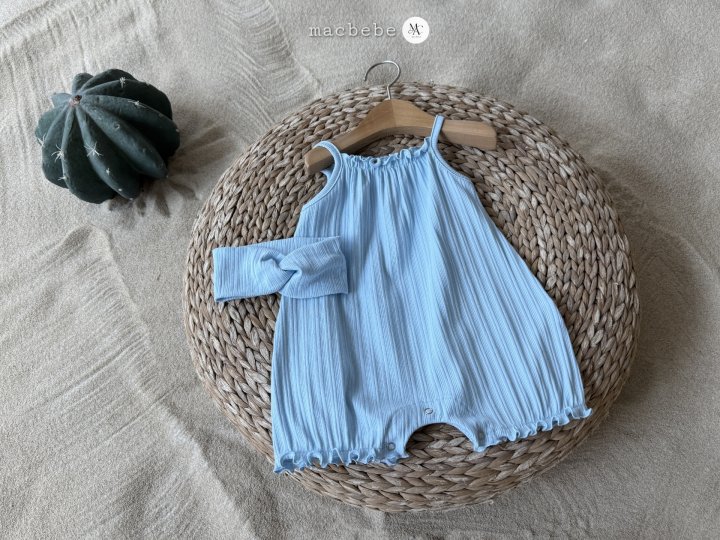 Mac - Korean Baby Fashion - #onlinebabyboutique - Rib Frill All-in-One (Band Set) - 11