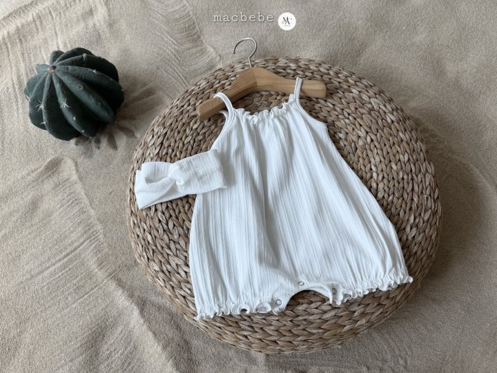 Mac - Korean Baby Fashion - #onlinebabyshop - Rib Frill All-in-One (Band Set) - 12