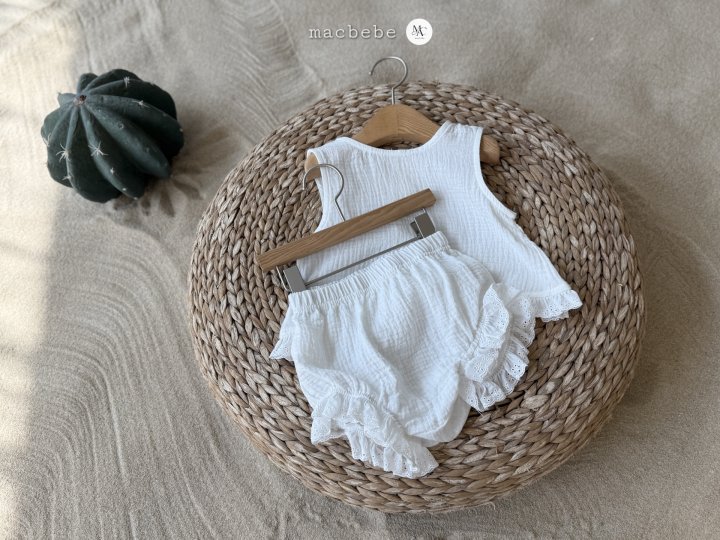 Mac - Korean Baby Fashion - #onlinebabyshop - Yoru Back Slit Sleeveless Set - 11