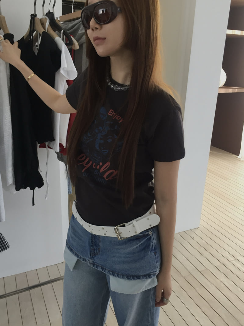 Made - Korean Women Fashion - #momslook - Enjoy Graphic Tee - 9
