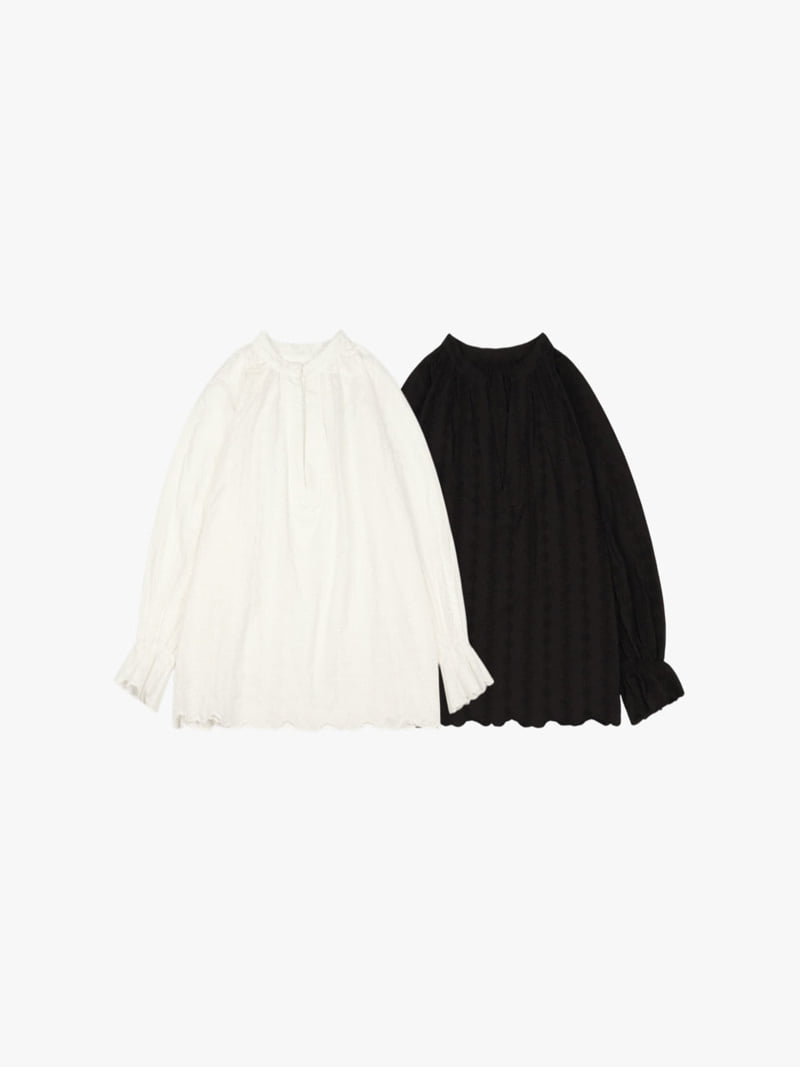 Made - Korean Women Fashion - #womensfashion - Half Open Blouse - 4