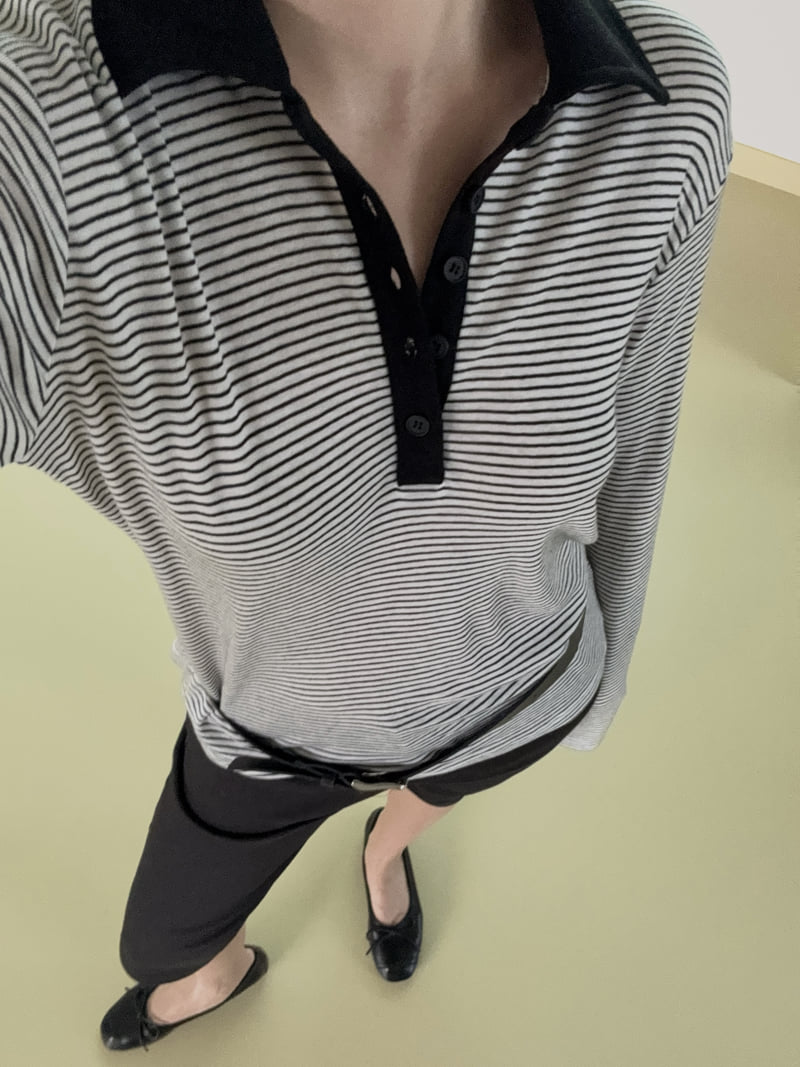 Made - Korean Women Fashion - #restrostyle - Stripe Tee - 3