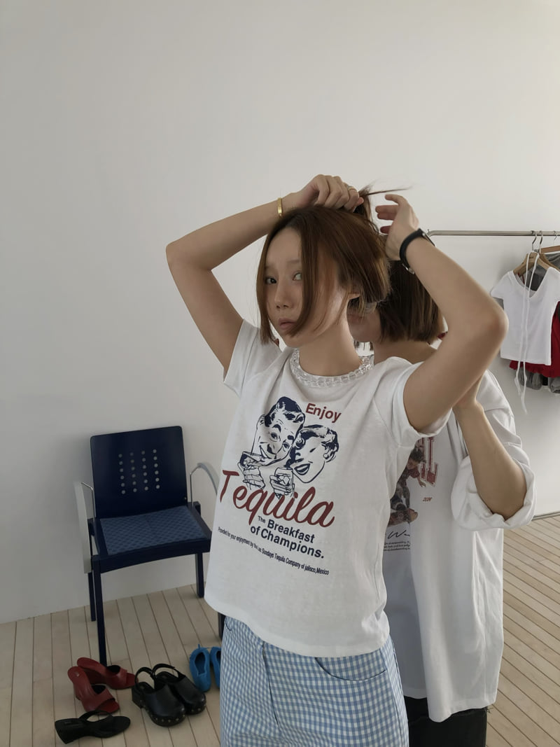 Made - Korean Women Fashion - #womensfashion - Enjoy Graphic Tee - 6