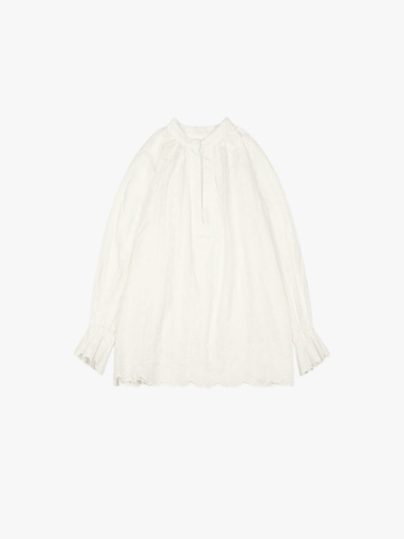 Made - Korean Women Fashion - #womensfashion - Half Open Blouse