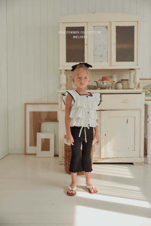 Melikey - Korean Children Fashion - #Kfashion4kids - Dot Cancan Sleeveless Blouse - 10