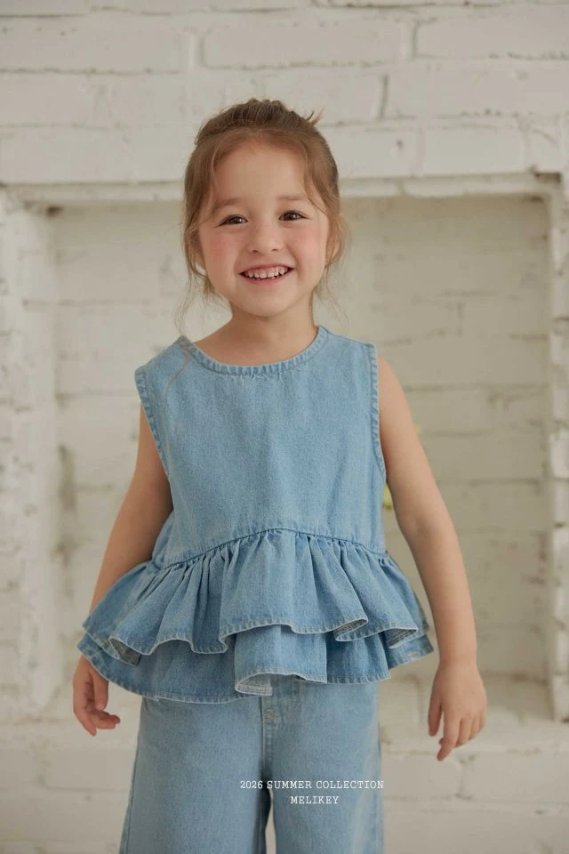Melikey - Korean Children Fashion - #Kfashion4kids - Ribbon Cancan Sleeveless Blouse - 8
