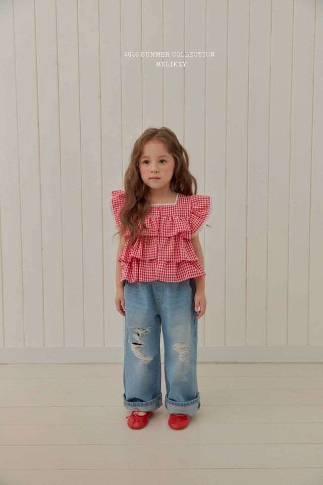 Melikey - Korean Children Fashion - #Kfashion4kids - Folding Vintage Denim Pants - 11