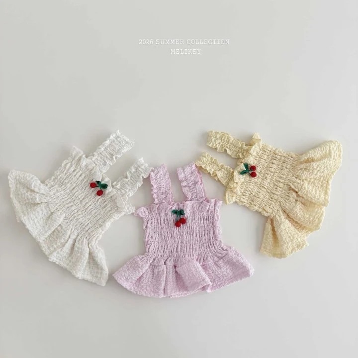 Melikey - Korean Children Fashion - #childofig - Cherry Tuck Blouse
