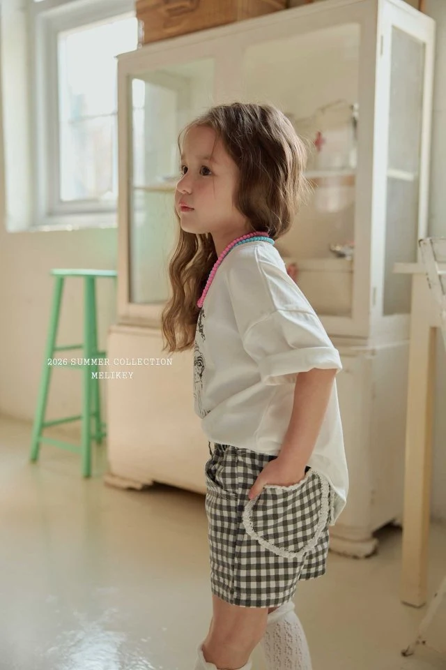 Melikey - Korean Children Fashion - #childofig - Check Heart Pants - 12