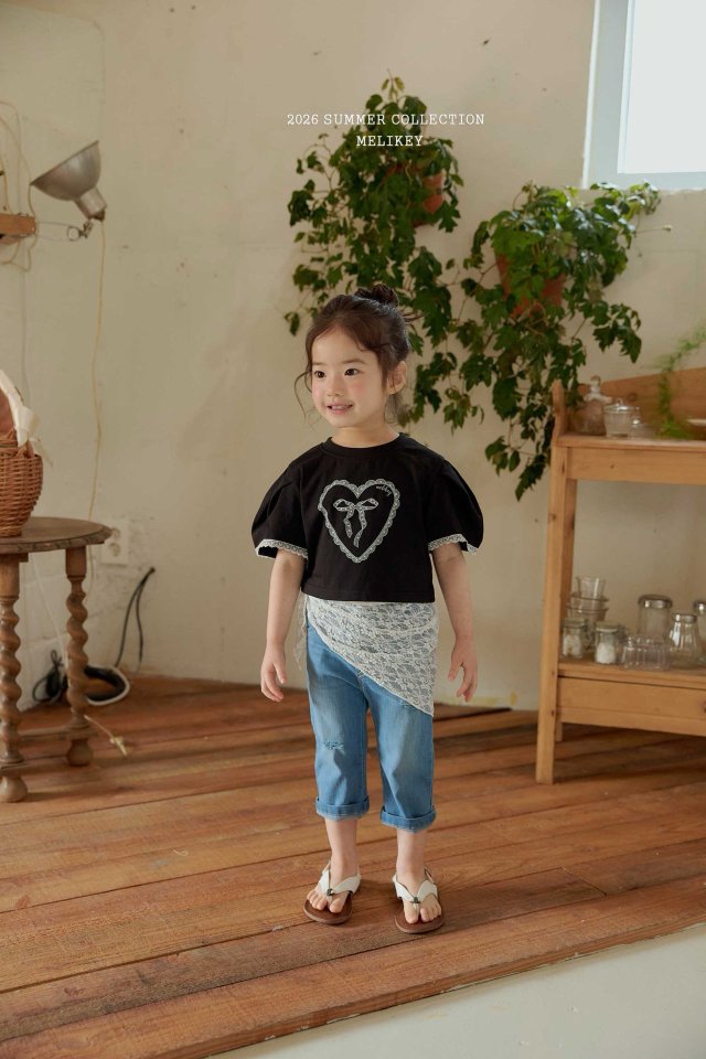 Melikey - Korean Children Fashion - #childrensboutique - Capri Denim Pants - 9