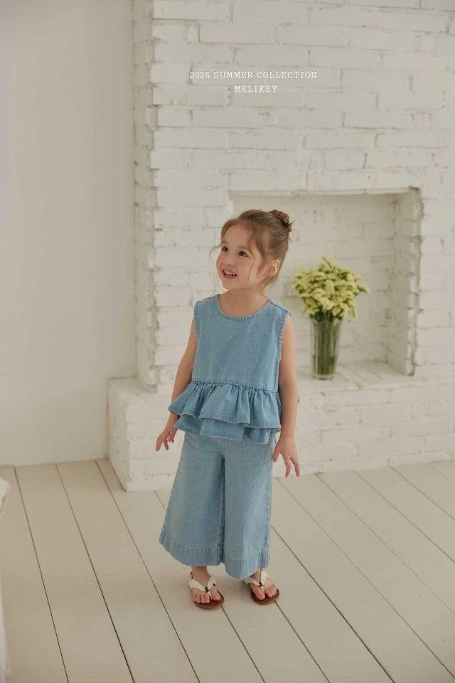 Melikey - Korean Children Fashion - #childrensboutique - Cropped Wild Pants - 6