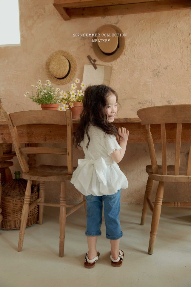 Melikey - Korean Children Fashion - #childrensboutique - Puffy Ribbon Tee - 11