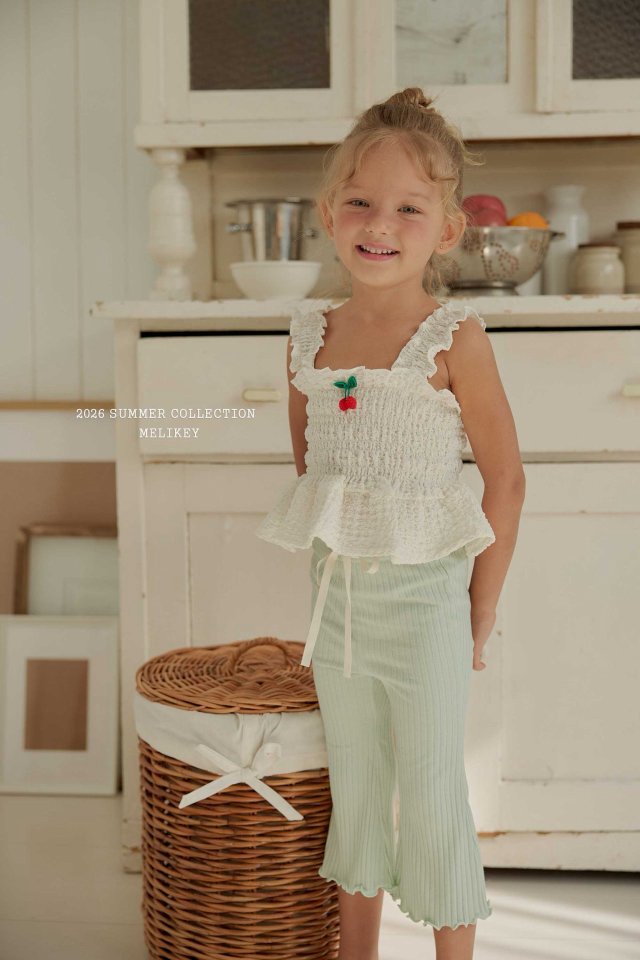 Melikey - Korean Children Fashion - #designkidswear - Cherry Tuck Blouse - 3