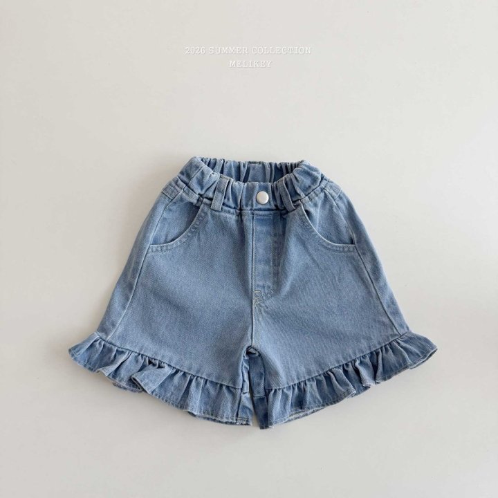 Melikey - Korean Children Fashion - #designkidswear - Frill Denim Shorts