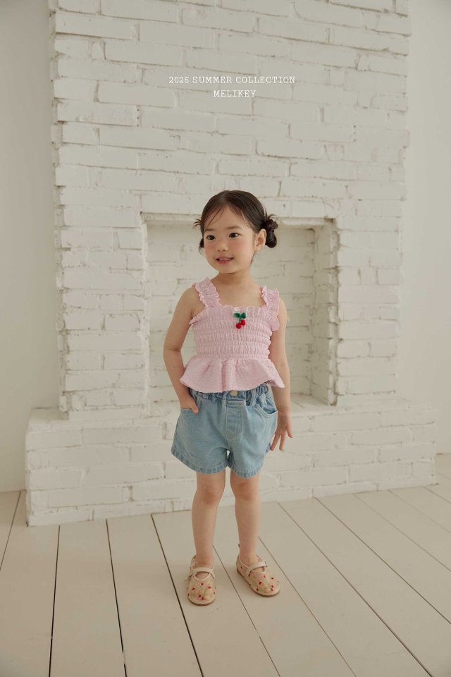 Melikey - Korean Children Fashion - #designkidswear - Heart Denim Shorts - 6