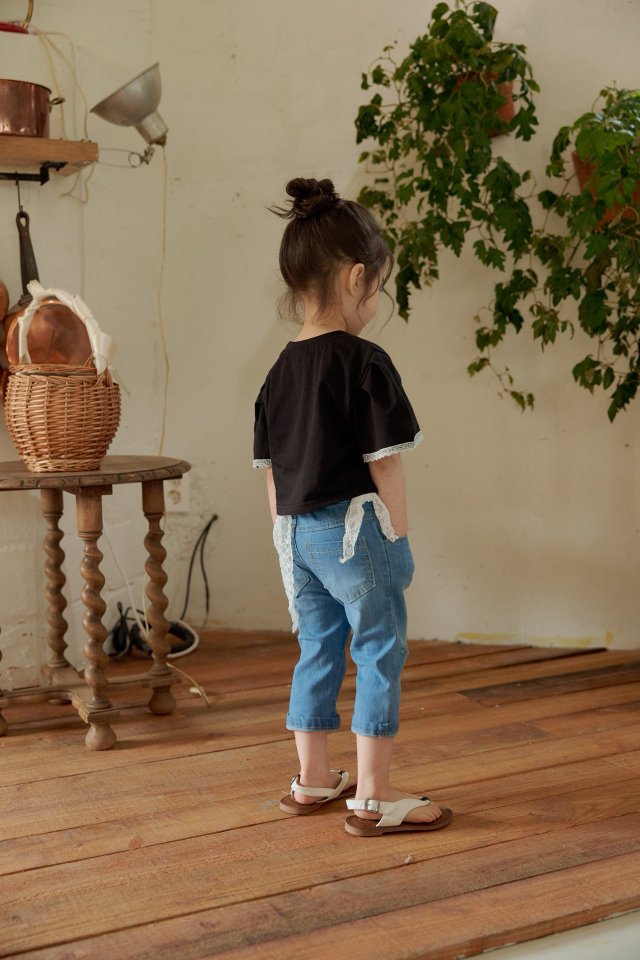 Melikey - Korean Children Fashion - #discoveringself - Capri Denim Pants - 11