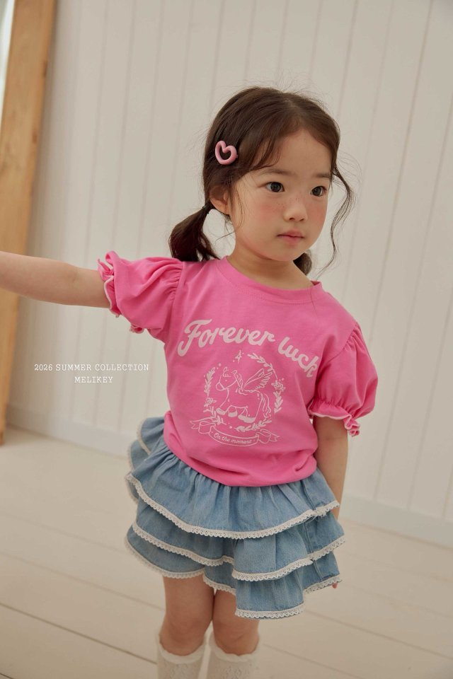 Melikey - Korean Children Fashion - #discoveringself - Lace Denim Cancan Skirt - 8