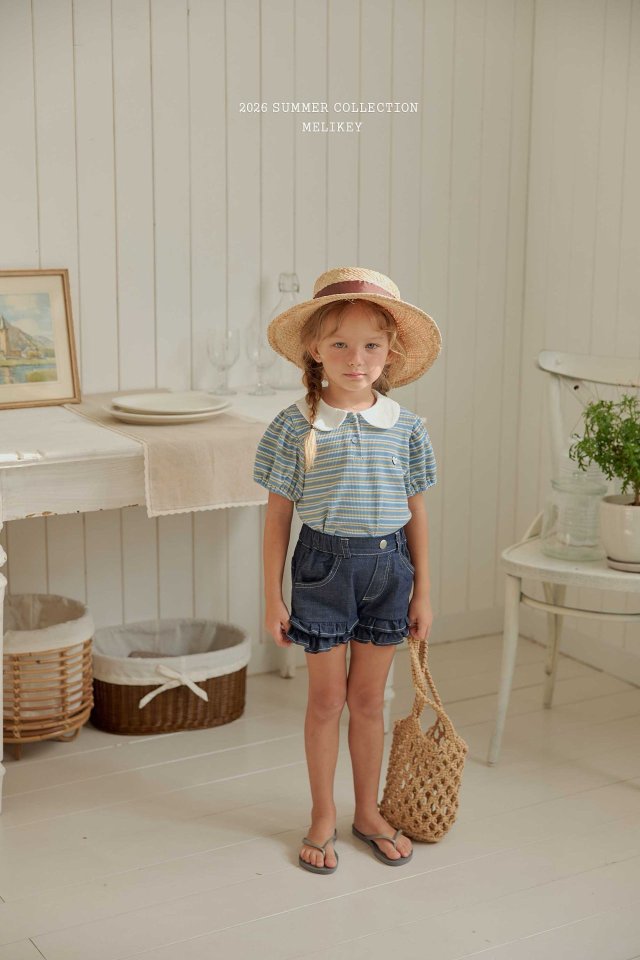 Melikey - Korean Children Fashion - #discoveringself - Soul Stripe Collar Tee - 6