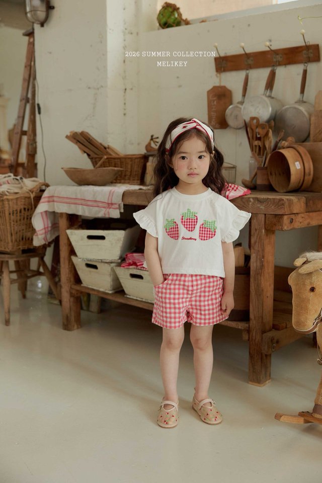 Melikey - Korean Children Fashion - #fashionkids - Strawberry Patch Tee - 8