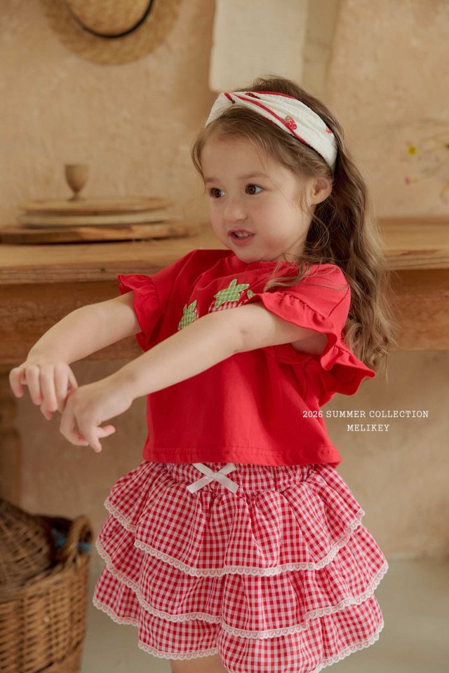 Melikey - Korean Children Fashion - #fashionkids - Check Cancan Pants - 11