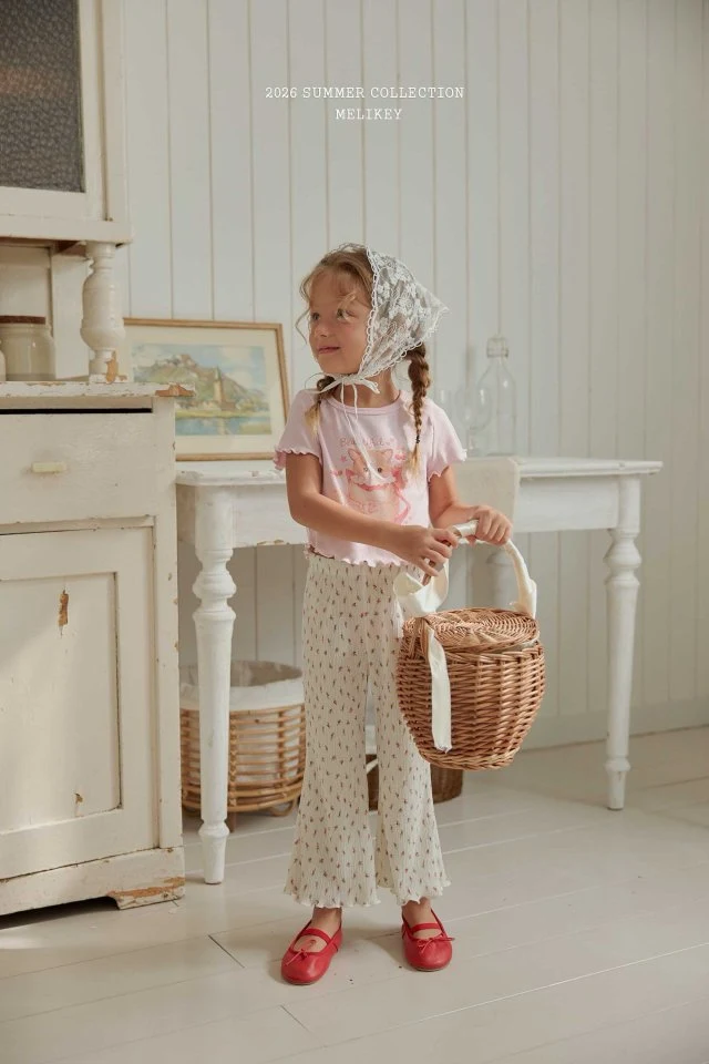Melikey - Korean Children Fashion - #fashionkids - Flower Pleated Pants - 10