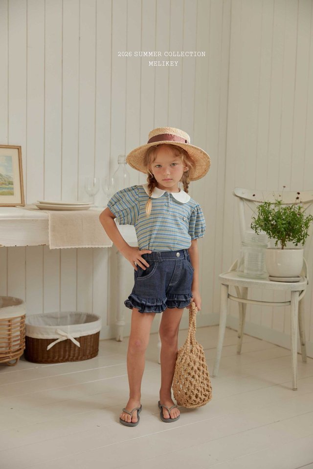 Melikey - Korean Children Fashion - #fashionkids - Soul Stripe Collar Tee - 7
