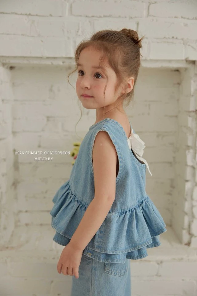 Melikey - Korean Children Fashion - #discoveringself - Ribbon Cancan Sleeveless Blouse - 4