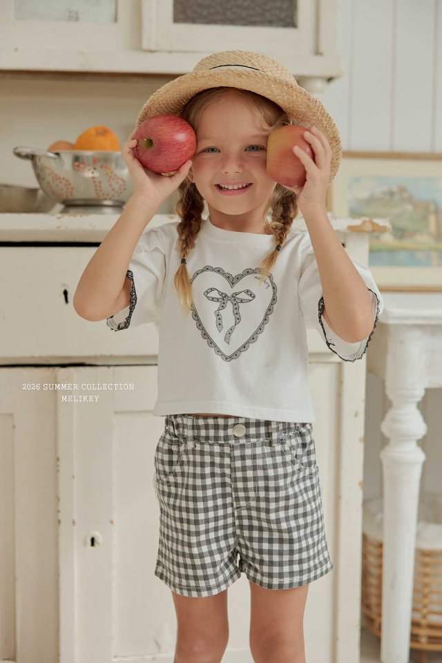 Melikey - Korean Children Fashion - #fashionkids - Heart Ribbon Tee - 10