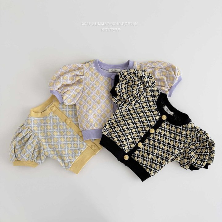 Melikey - Korean Children Fashion - #kidsshorts - Rika Flower Puff Cardigan