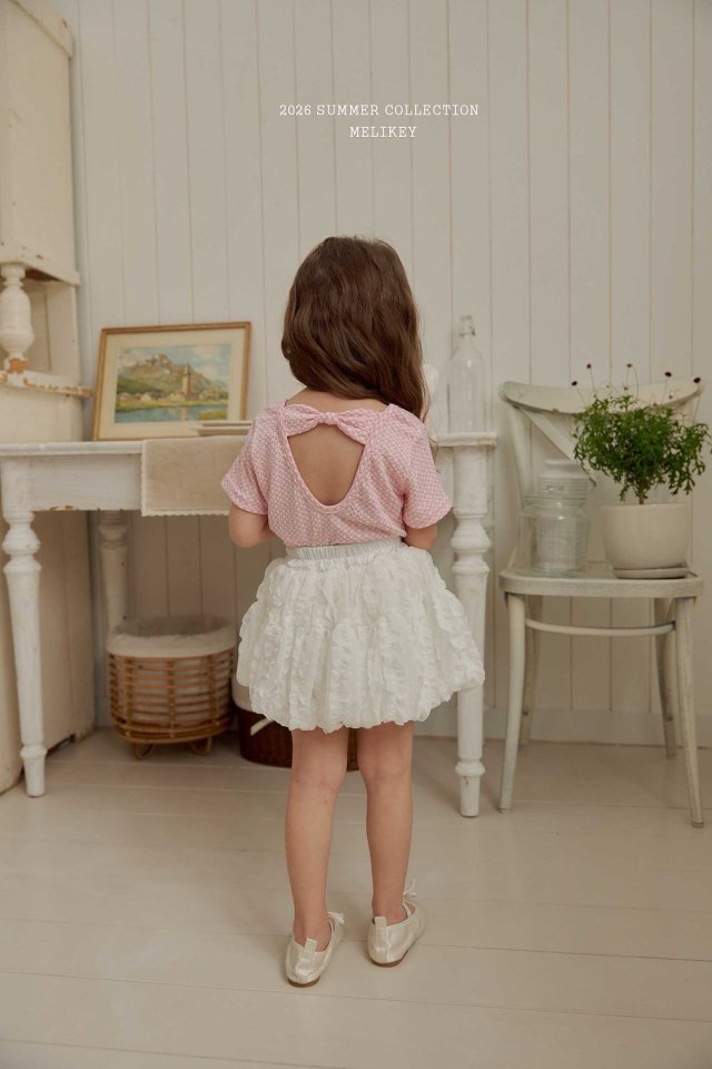 Melikey - Korean Children Fashion - #kidsshorts - Point Back Tee - 11