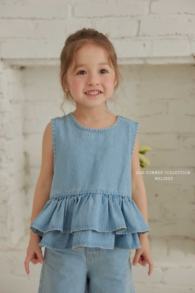 Melikey - Korean Children Fashion - #kidsshorts - Ribbon Cancan Sleeveless Blouse - 5