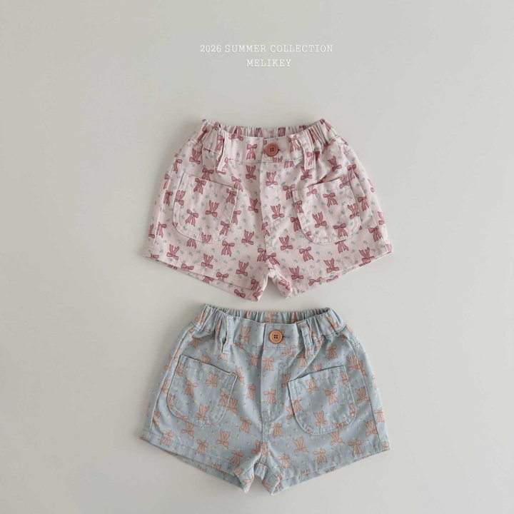 Melikey - Korean Children Fashion - #kidsshorts - Color Ribbon Shorts