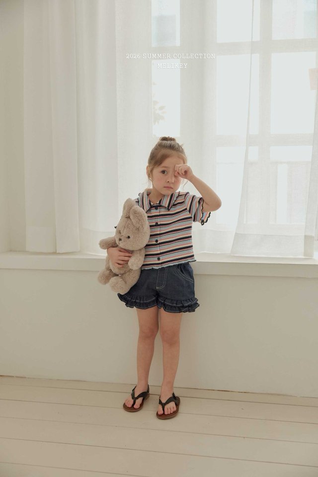 Melikey - Korean Children Fashion - #kidsshorts - Sugar Collar Tee - 10