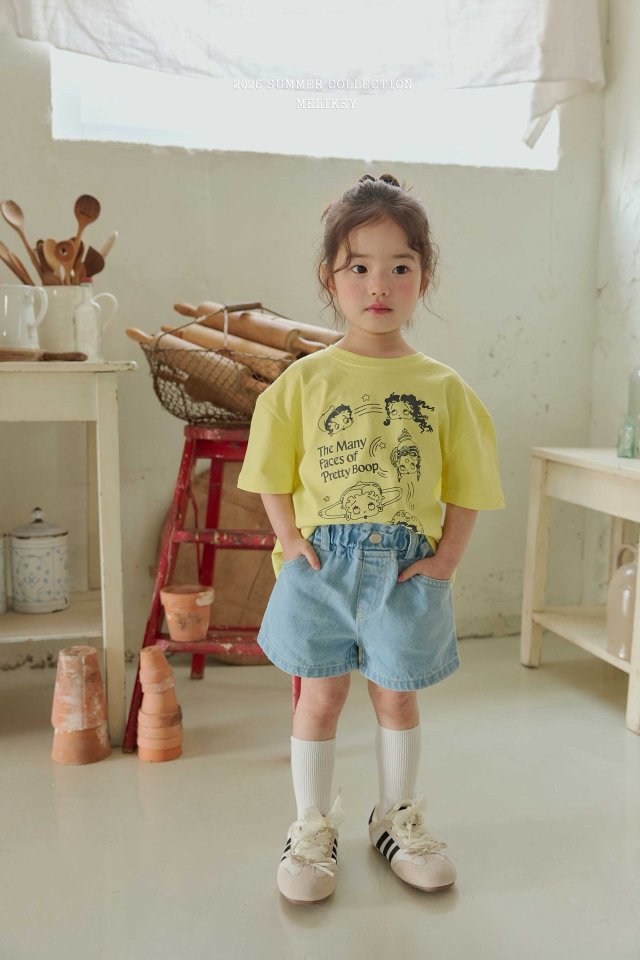 Melikey - Korean Children Fashion - #kidsshorts - Heart Denim Shorts - 9