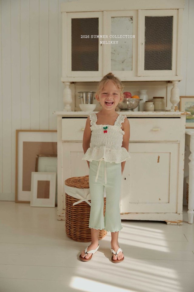 Melikey - Korean Children Fashion - #kidsstore - Cherry Tuck Blouse - 7