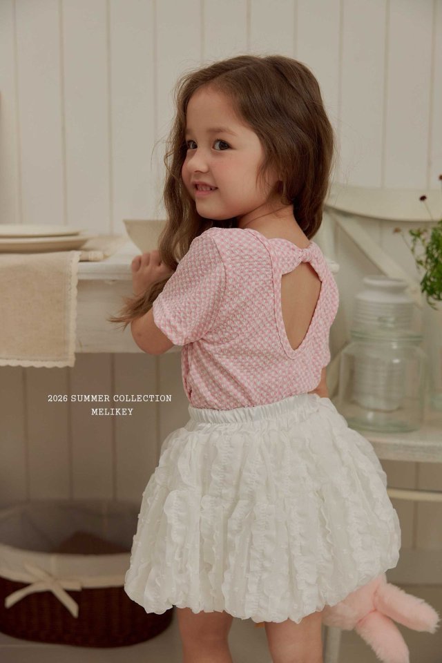 Melikey - Korean Children Fashion - #kidsstore - Point Back Tee - 12