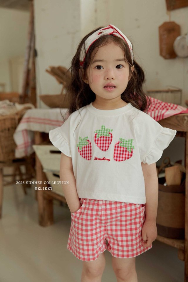Melikey - Korean Children Fashion - #kidsstore - Strawberry Patch Tee - 10
