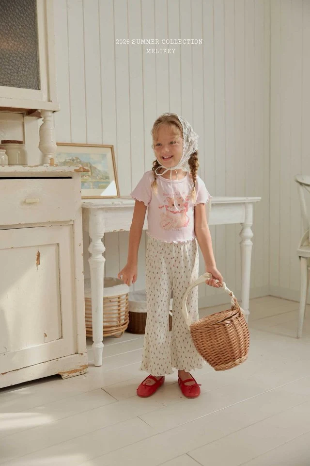 Melikey - Korean Children Fashion - #kidsstore - Flower Pleated Pants - 12