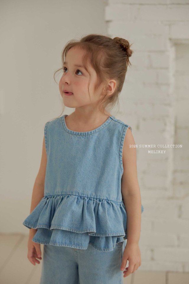 Melikey - Korean Children Fashion - #kidsstore - Ribbon Cancan Sleeveless Blouse - 6