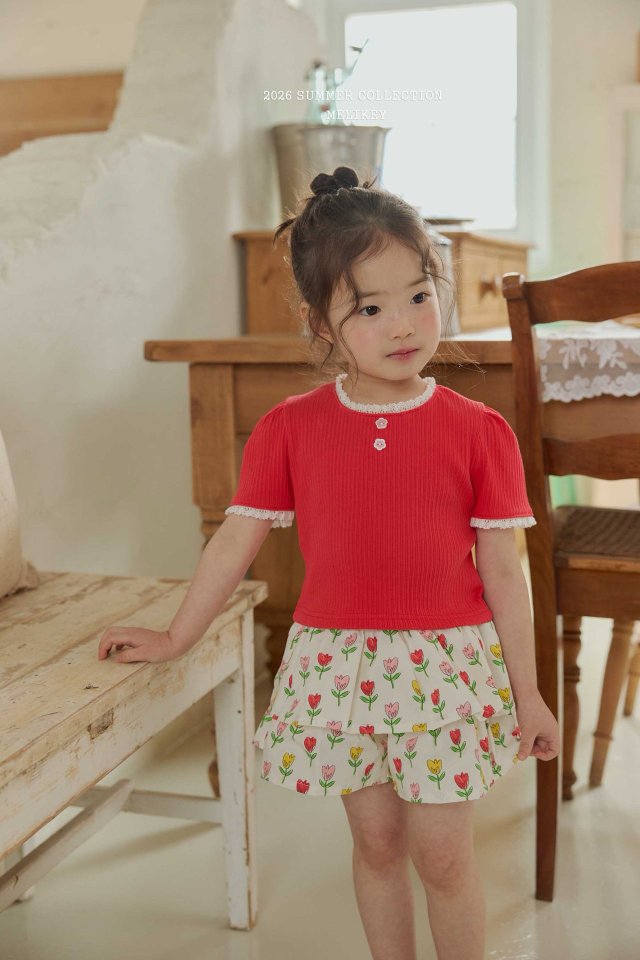 Melikey - Korean Children Fashion - #kidsstore - Soft Lace Tee - 5