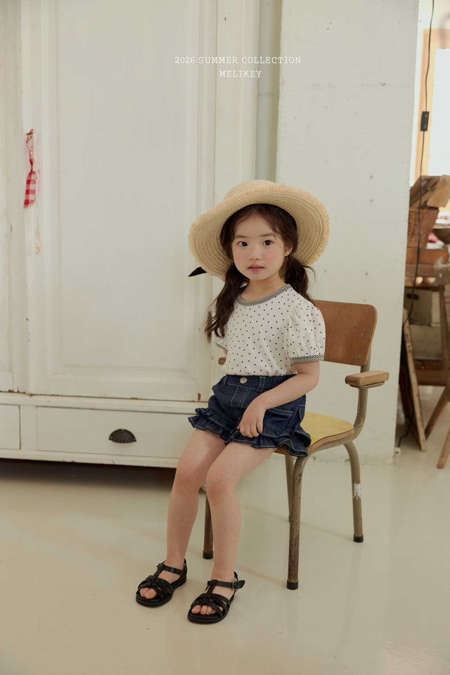 Melikey - Korean Children Fashion - #kidsstore - Mini Heart Puff Tee - 3