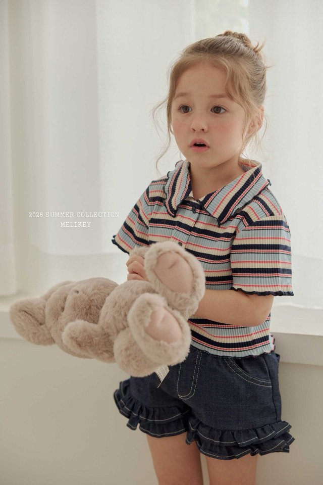 Melikey - Korean Children Fashion - #kidsstore - Sugar Collar Tee - 11